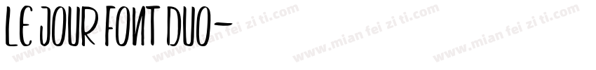 Le Jour Font Duo字体转换